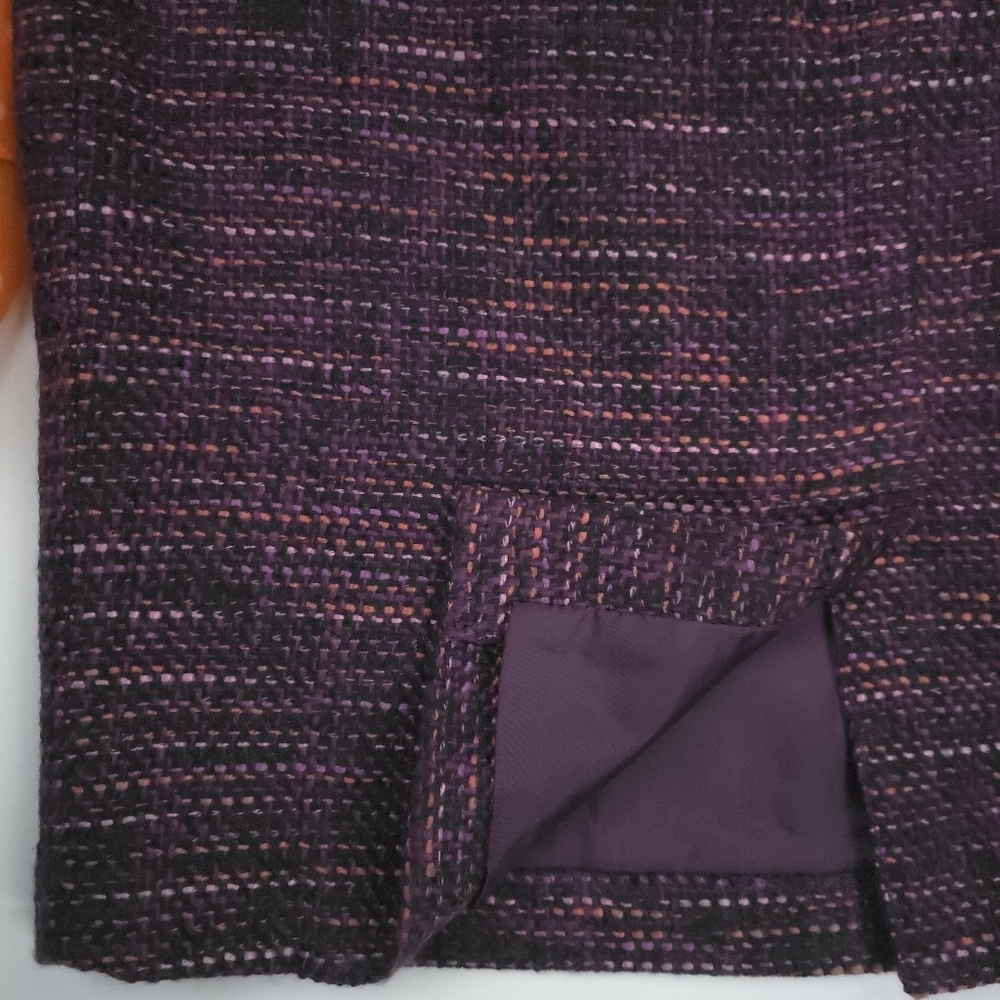 Charter Club Elegant Purple Tweed Women's Skirt Sz 14p - Picture 9 of 9